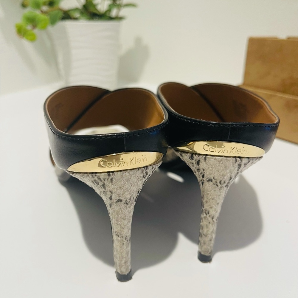 Calvin Klein-Snake Print- Low Casual Heels